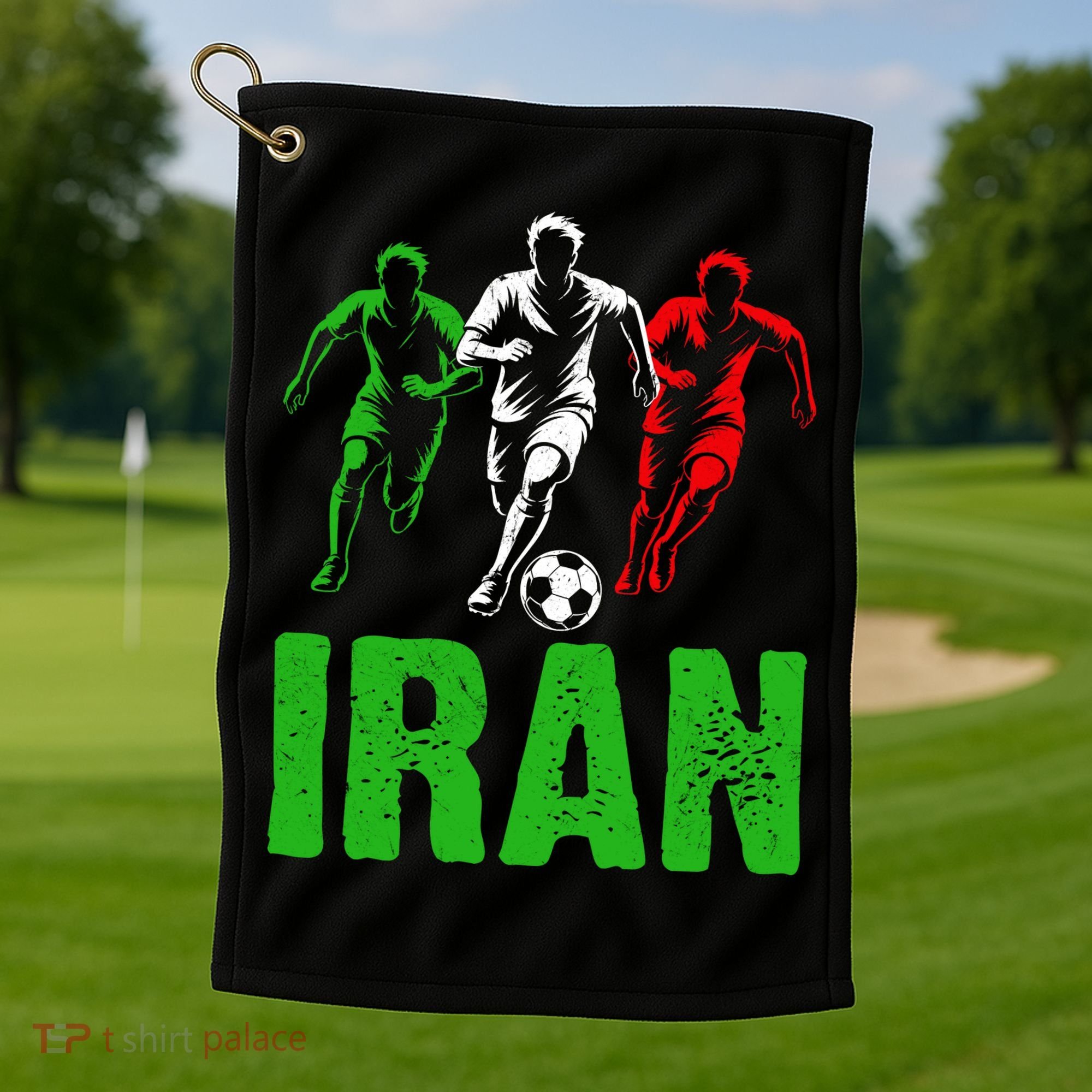 Iran Soccer Enthusiast Football Player Golf Towel