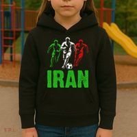 Iran Soccer Enthusiast Football Player Kids Hoodie thumb 3