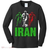 Iran Soccer Enthusiast Football Player Kids Long Sleeve Shirt thumb 0