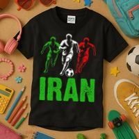 Iran Soccer Enthusiast Football Player Kids T-Shirt thumb 3