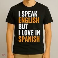 I Speak English But I Love In Spanish T-Shirt thumb 3