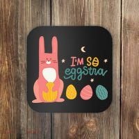 I'm So Eggstra Funny Extra Easter Holiday Coaster thumb 0