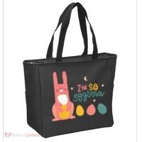 I'm So Eggstra Funny Extra Easter Holiday Tote Bag thumb 2