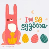 I'm So Eggstra Funny Extra Easter Holiday Doggie Tank thumb 4