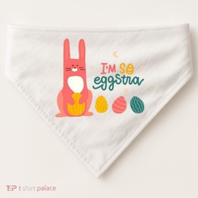 I'm So Eggstra Funny Extra Easter Holiday USA-Made Doggie Bandana
