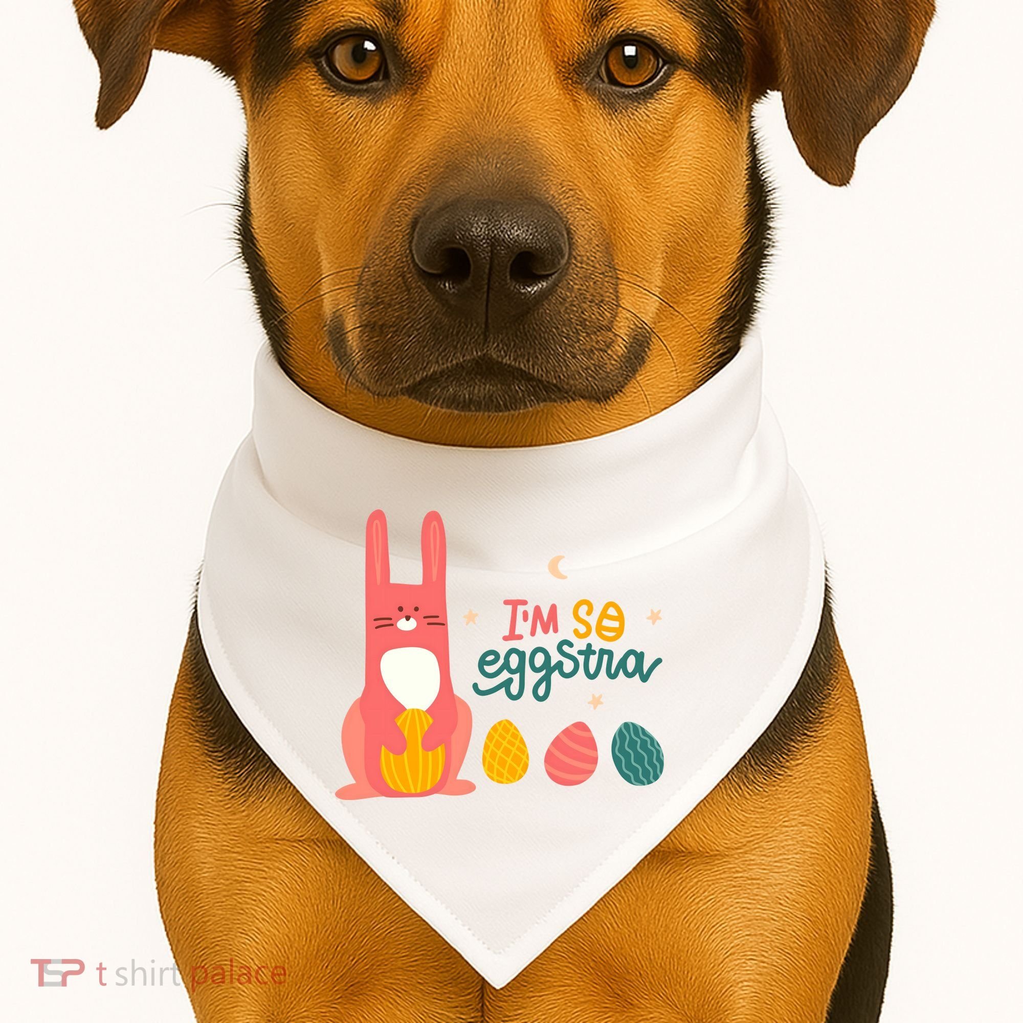 I'm So Eggstra Funny Extra Easter Holiday USA-Made Doggie Bandana