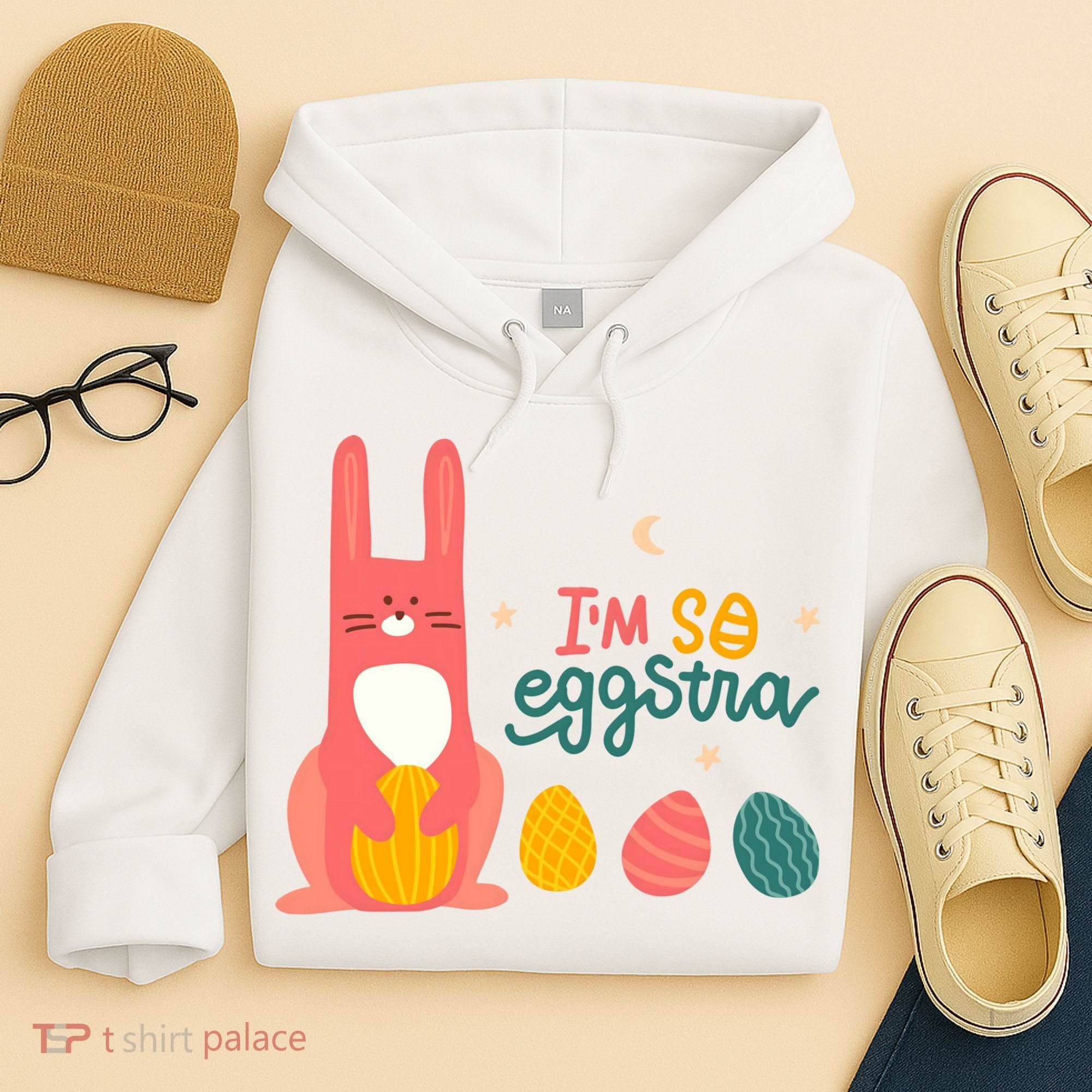 I'm So Eggstra Funny Extra Easter Holiday Hoodie