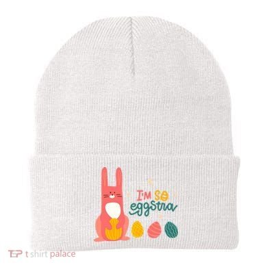 I'm So Eggstra Funny Extra Easter Holiday Beanie