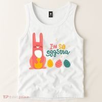 I'm So Eggstra Funny Extra Easter Holiday Tank Top thumb 2