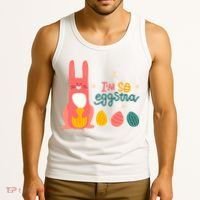I'm So Eggstra Funny Extra Easter Holiday Tank Top thumb 3