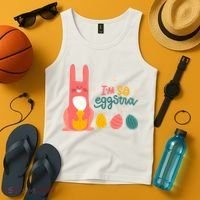 I'm So Eggstra Funny Extra Easter Holiday Tank Top thumb 4