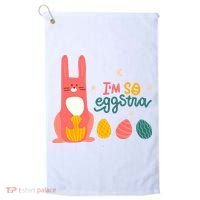 I'm So Eggstra Funny Extra Easter Holiday Golf Towel thumb 0