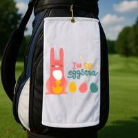 I'm So Eggstra Funny Extra Easter Holiday Golf Towel thumb 2