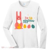 I'm So Eggstra Funny Extra Easter Holiday Women's Long Sleeve Shirt thumb 0