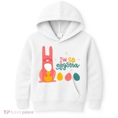 I'm So Eggstra Funny Extra Easter Holiday Kids Hoodie