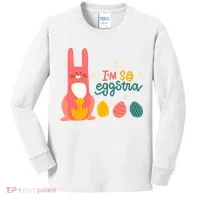 I'm So Eggstra Funny Extra Easter Holiday Kids Long Sleeve Shirt thumb 0
