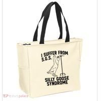 I Suffer From Silly Goose Syndrome Funny Goose Joke Humor Tote Bag thumb 2