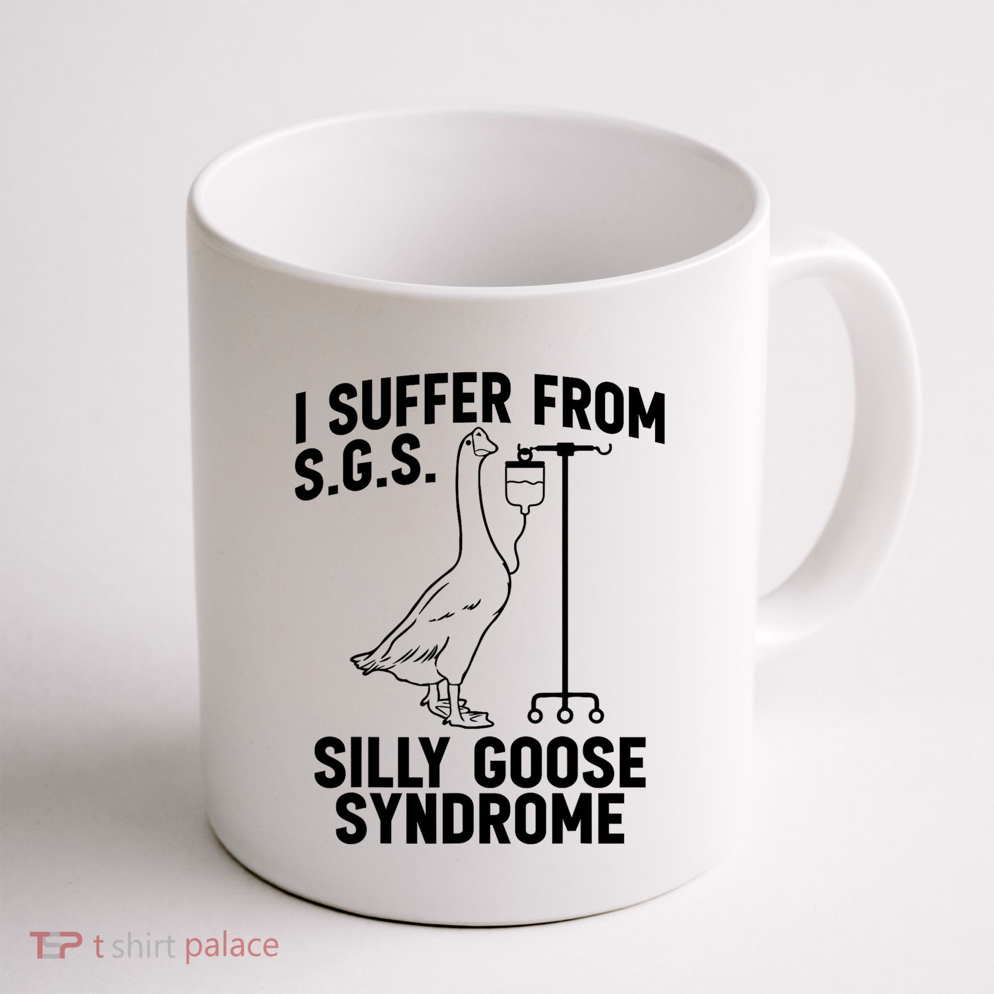 I Suffer From Silly Goose Syndrome Funny Goose Joke Humor Coffee Mug