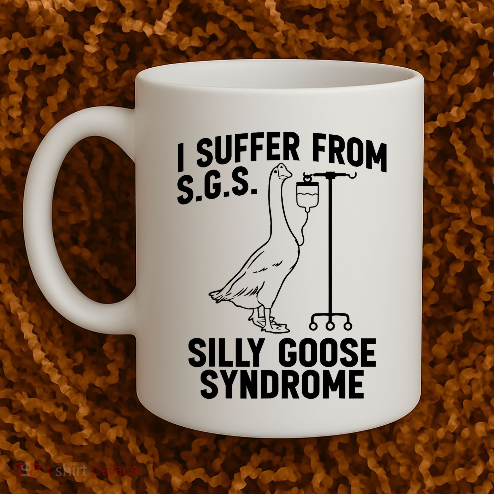 I Suffer From Silly Goose Syndrome Funny Goose Joke Humor Coffee Mug