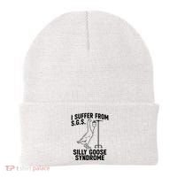 I Suffer From Silly Goose Syndrome Funny Goose Joke Humor Beanie thumb 0