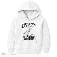 I Suffer From Silly Goose Syndrome Funny Goose Joke Humor Kids Hoodie thumb 0