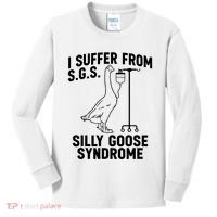 I Suffer From Silly Goose Syndrome Funny Goose Joke Humor Kids Long Sleeve Shirt thumb 0