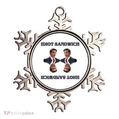 Idiot Sandwich Funny Ron DaSantis Politcal Ornament