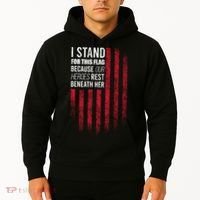 I Stand For This Flag Because Our Heroes Rest Beneath Her Hoodie thumb 2