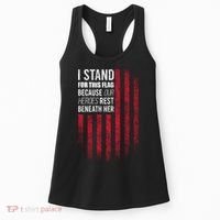 I Stand For This Flag Because Our Heroes Rest Beneath Her Women's Tank Top thumb 0