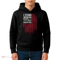 I Stand For This Flag Because Our Heroes Rest Beneath Her Kids Hoodie thumb 4