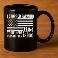 I Stopped Farming To Be Here This Better Be Good US Fllag 11oz C Handle Ceramic Mug thumb 3