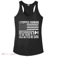 I Stopped Farming To Be Here This Better Be Good US Fllag Ladies PosiCharge Competitor Racerback Tank thumb 0