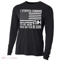 I Stopped Farming To Be Here This Better Be Good US Fllag Cooling Performance Long Sleeve Crew thumb 0