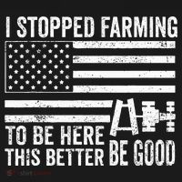 I Stopped Farming To Be Here This Better Be Good US Fllag Women's Perfect Tri Rocker Tank thumb 4