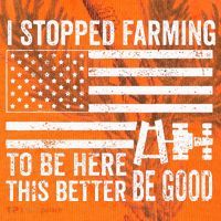 I Stopped Farming To Be Here This Better Be Good US Fllag Kati Licensed 12" Camo Cuffed Beanie thumb 2