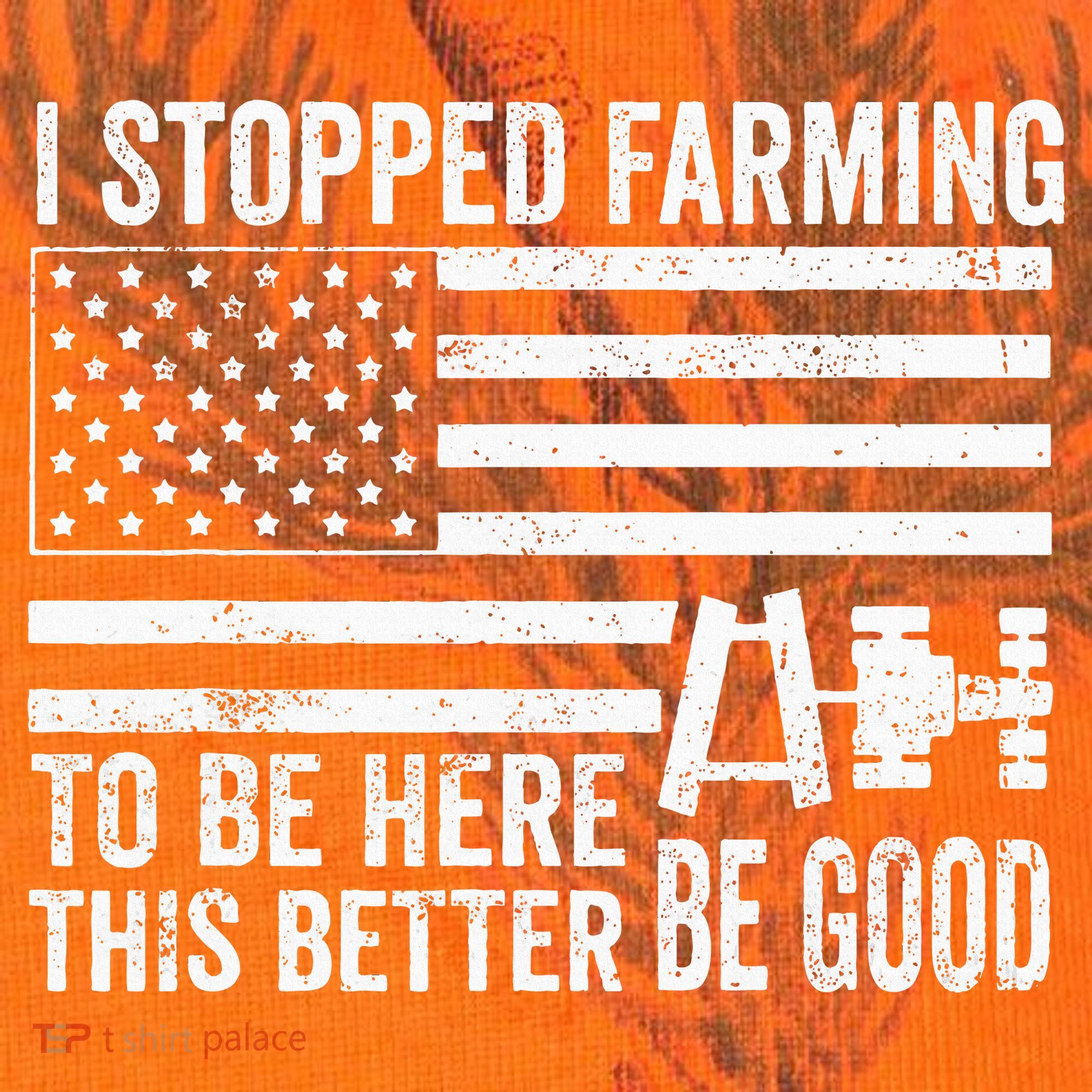 I Stopped Farming To Be Here This Better Be Good US Fllag Kati Licensed 12" Camo Cuffed Beanie