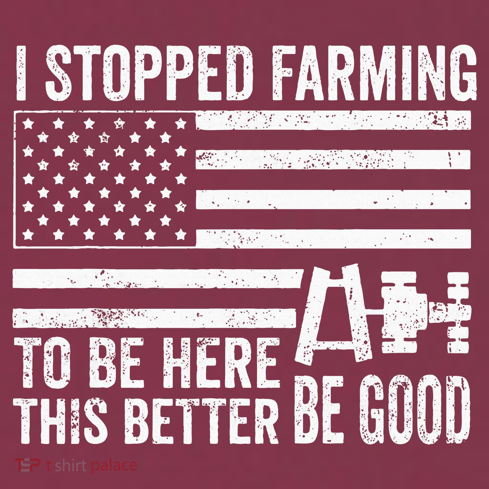 I Stopped Farming To Be Here This Better Be Good US Fllag 16oz Travel Tumbler