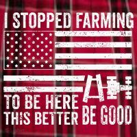 I Stopped Farming To Be Here This Better Be Good US Fllag Women's Flannel Plaid Pajama Pants thumb 2