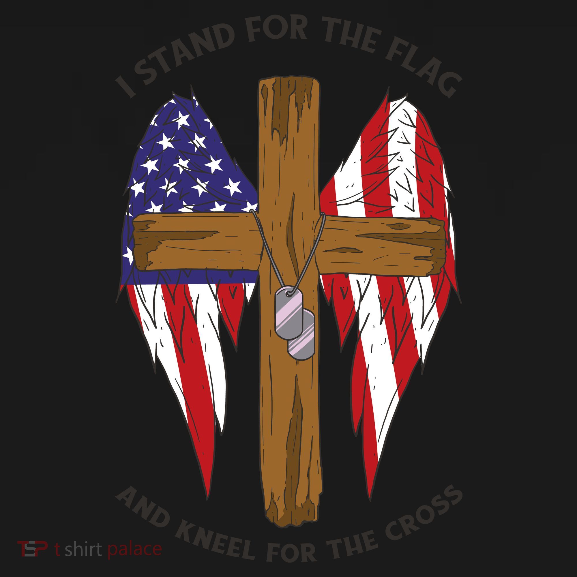I Stand For The Flag Kneel For The Cross USA Ornament