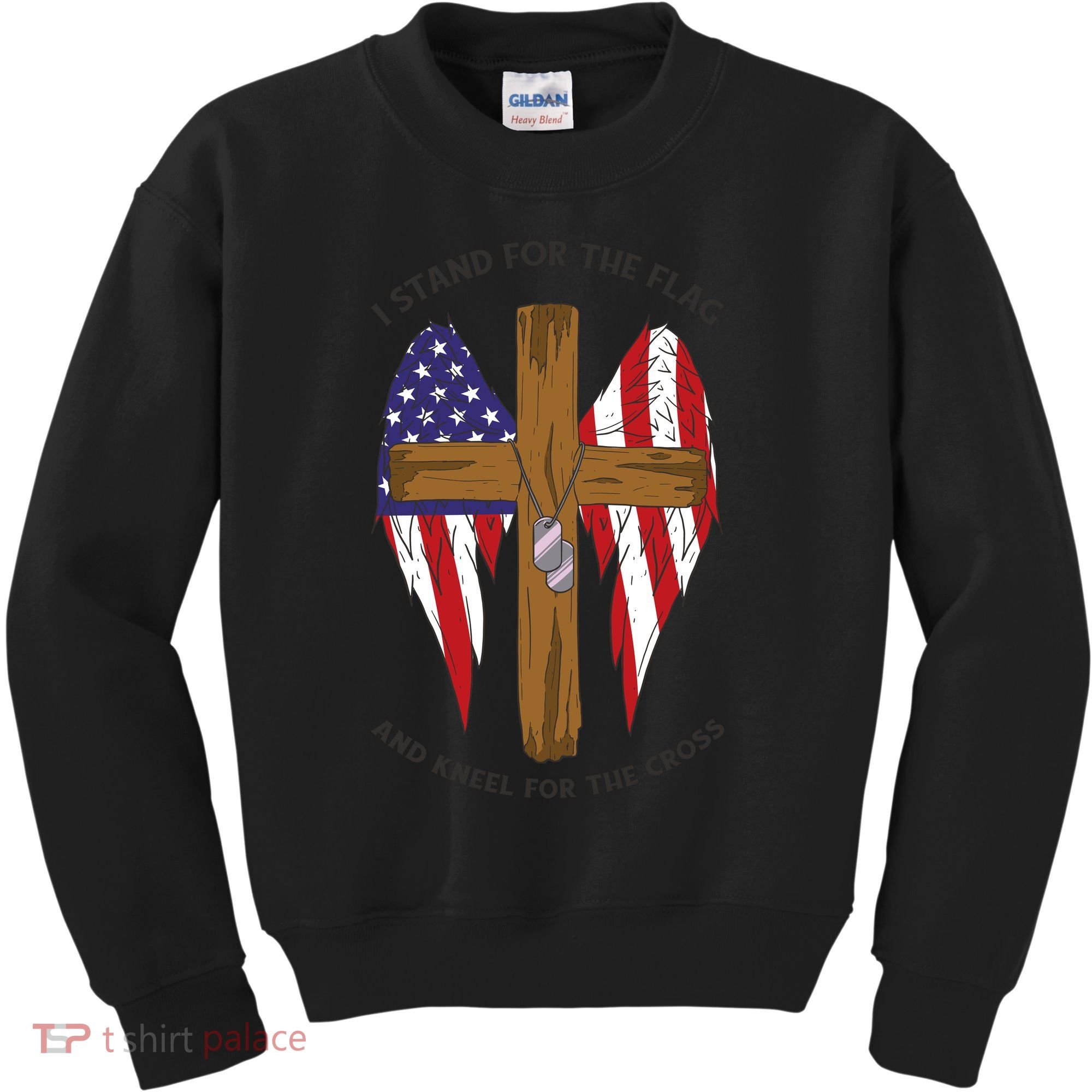 I Stand For The Flag Kneel For The Cross USA Kids Sweatshirt