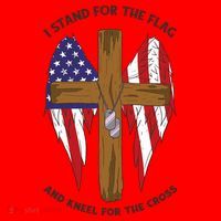 I Stand For The Flag Kneel For The Cross USA Santa Hat thumb 1