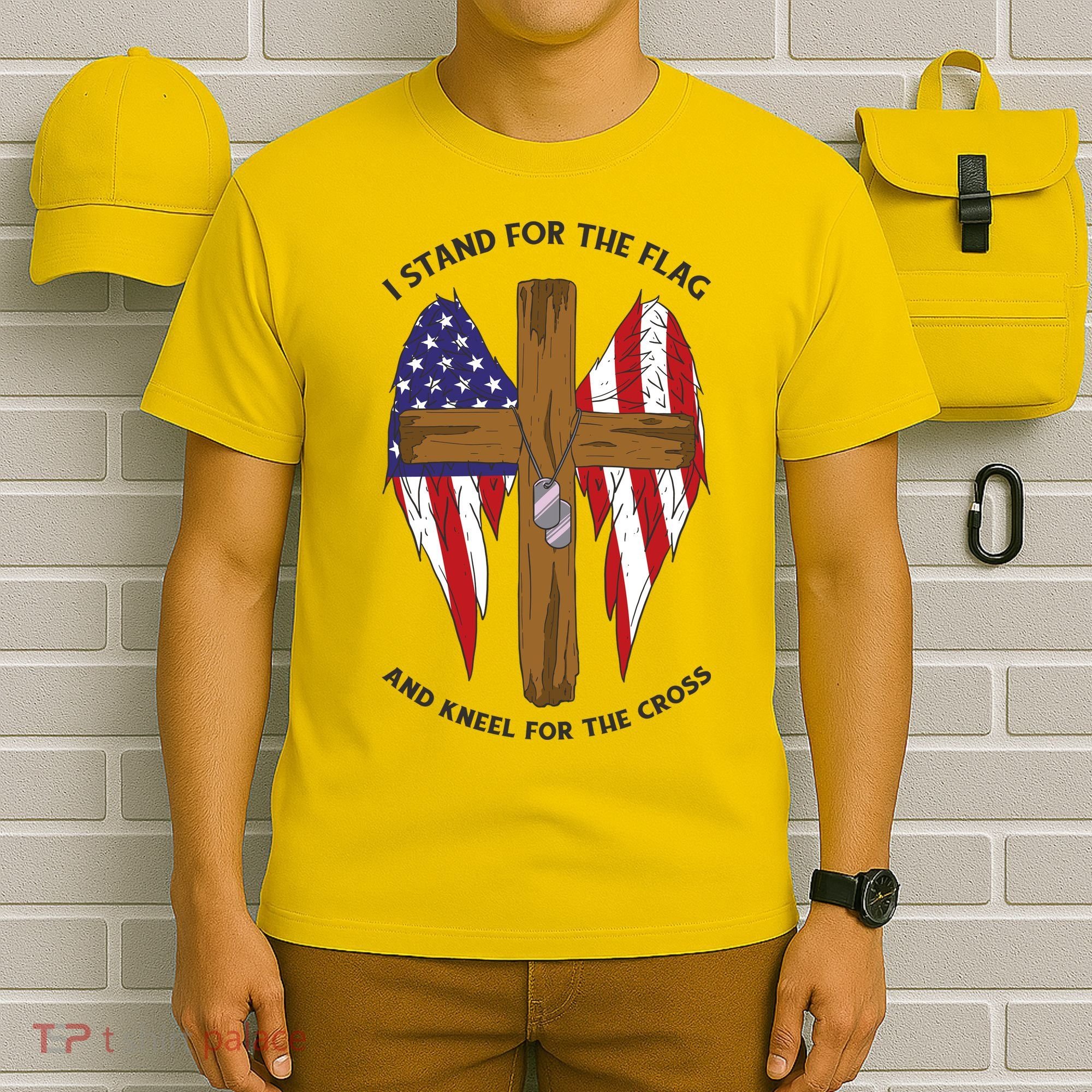 I Stand For The Flag Kneel For The Cross USA T-Shirt