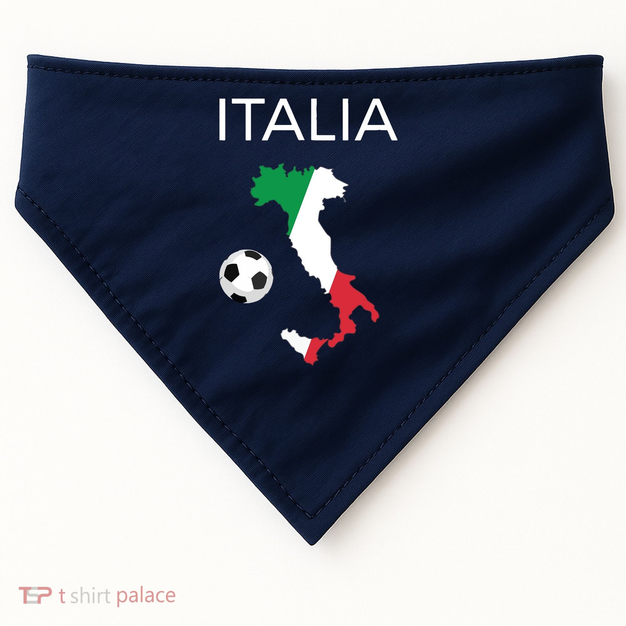 Italy Soccer Forza Azzurri Italian Italia USA-Made Doggie Bandana