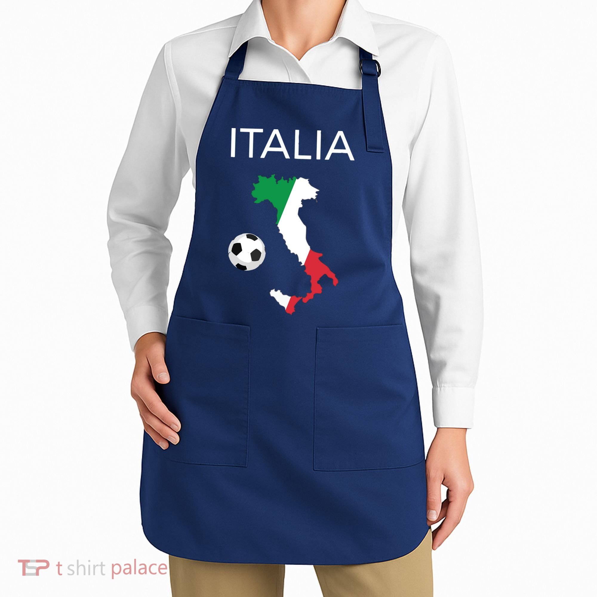 Italy Soccer Forza Azzurri Italian Italia Apron