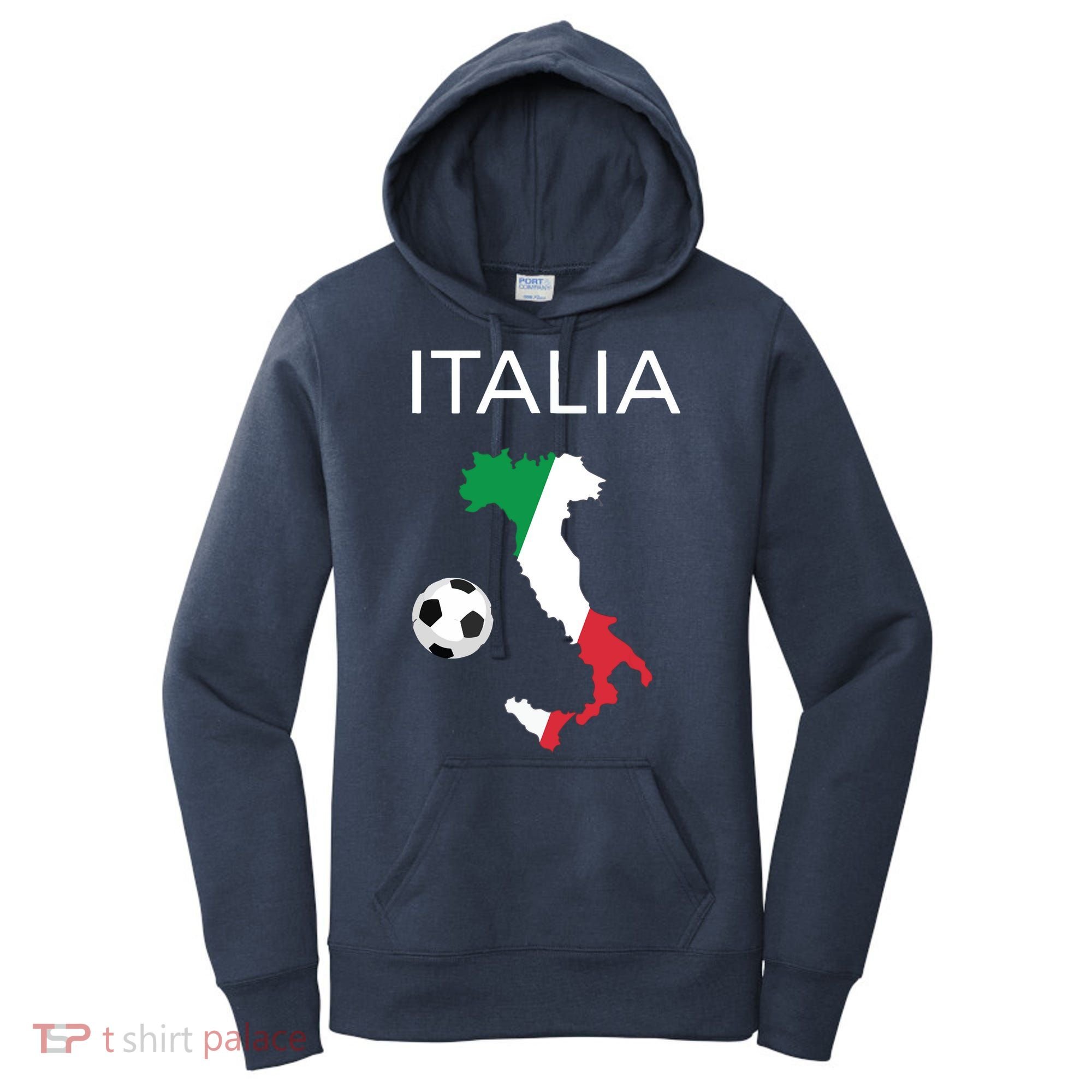 Italy Soccer Forza Azzurri Italian Italia Women's Hoodie