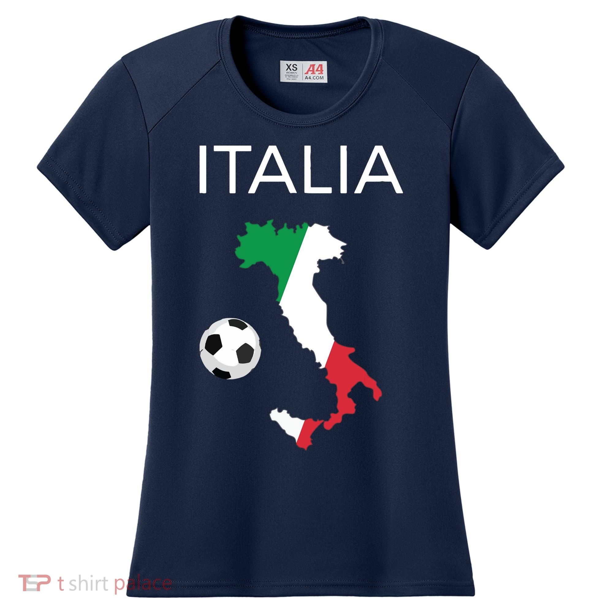 Italy Soccer Forza Azzurri Italian Italia Women's Cooling Performance Crew T-Shirt