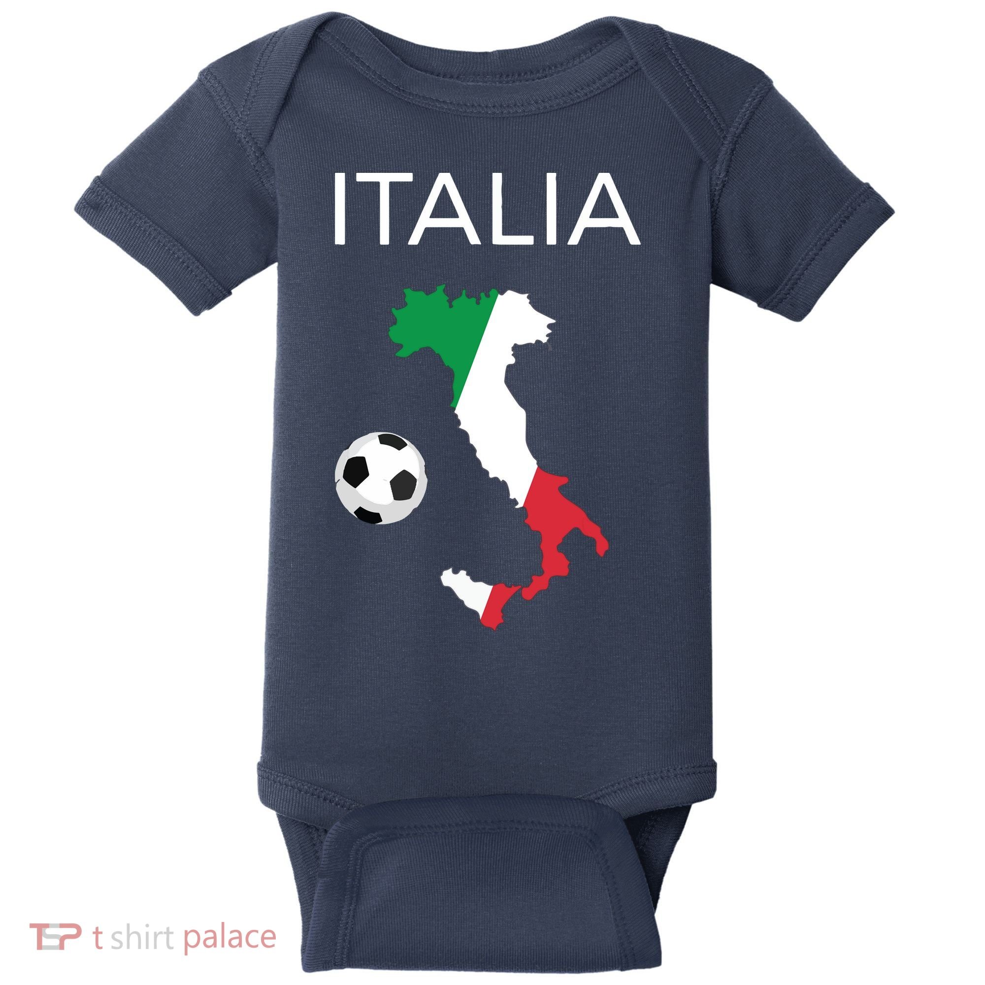Italy Soccer Forza Azzurri Italian Italia Baby Bodysuit