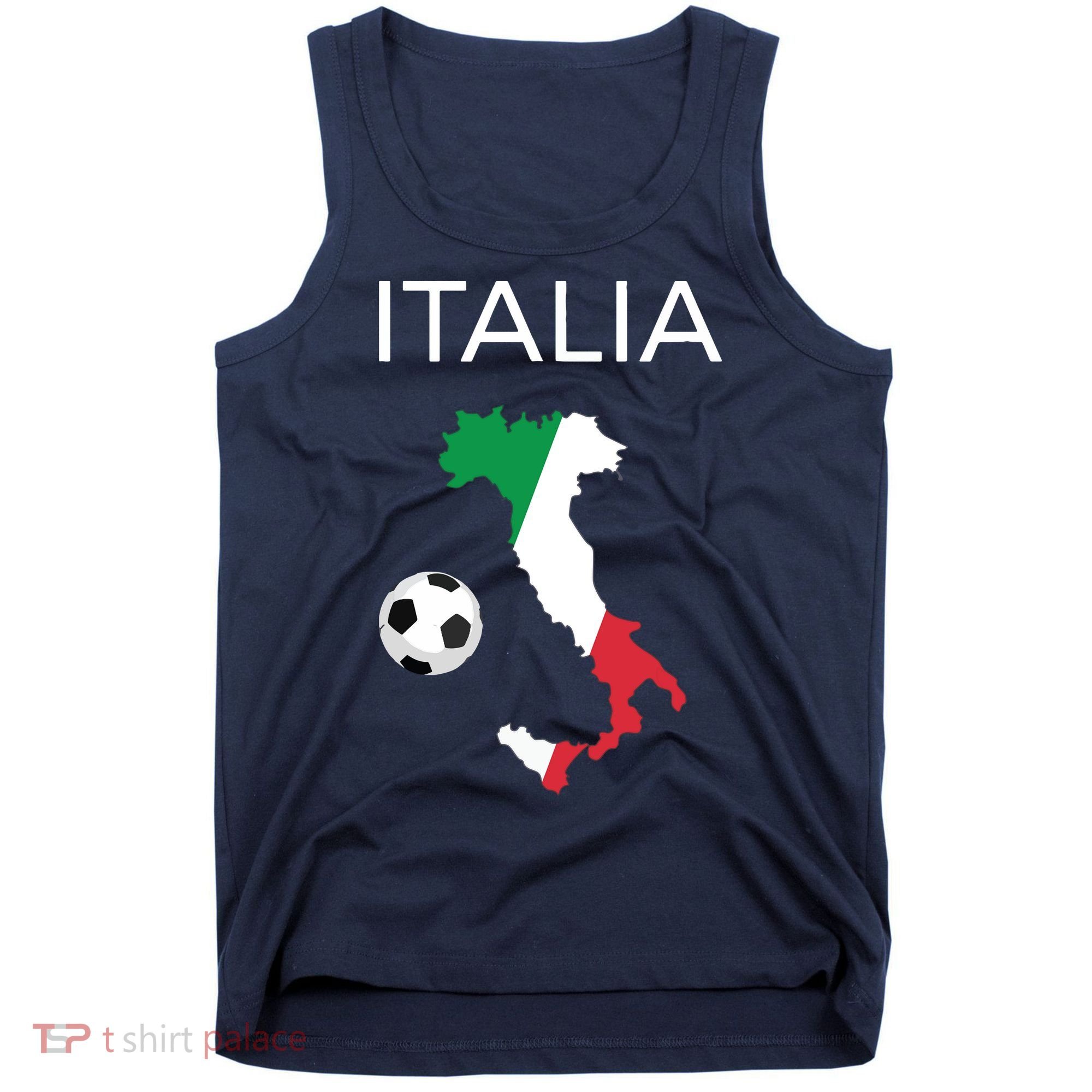 Italy Soccer Forza Azzurri Italian Italia Tank Top