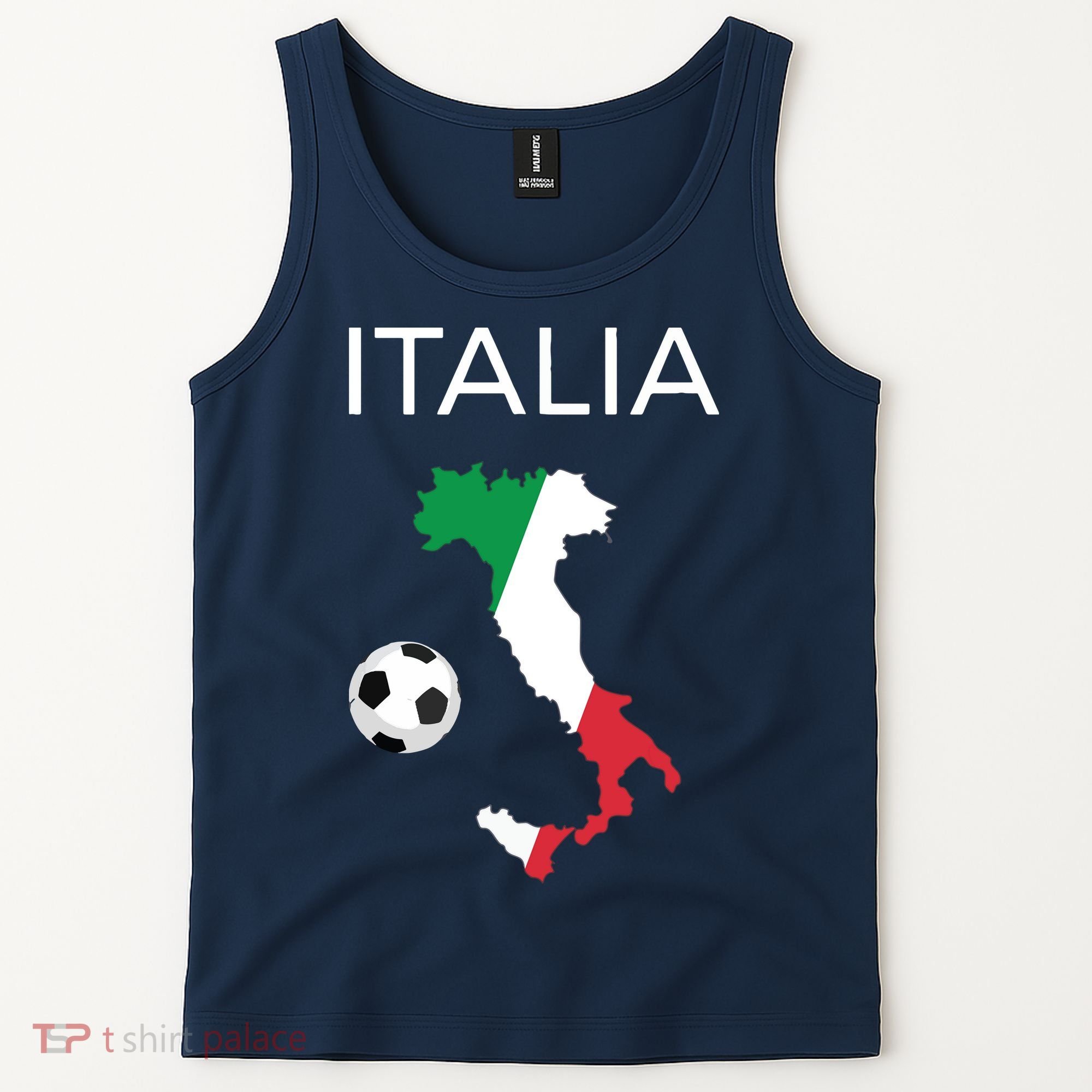 Italy Soccer Forza Azzurri Italian Italia Tank Top