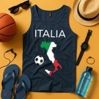 Italy Soccer Forza Azzurri Italian Italia Tank Top thumb 4